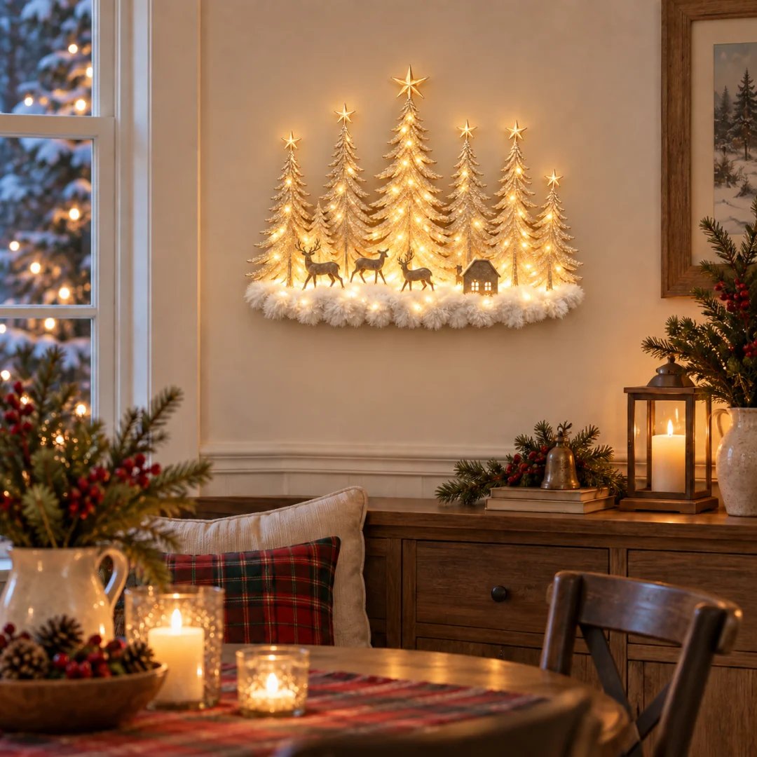 Lumfy FrostForest™ — Verlichte Winterbos Wanddecoratie