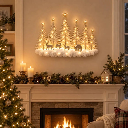 Lumfy FrostForest™ — Verlichte Winterbos Wanddecoratie