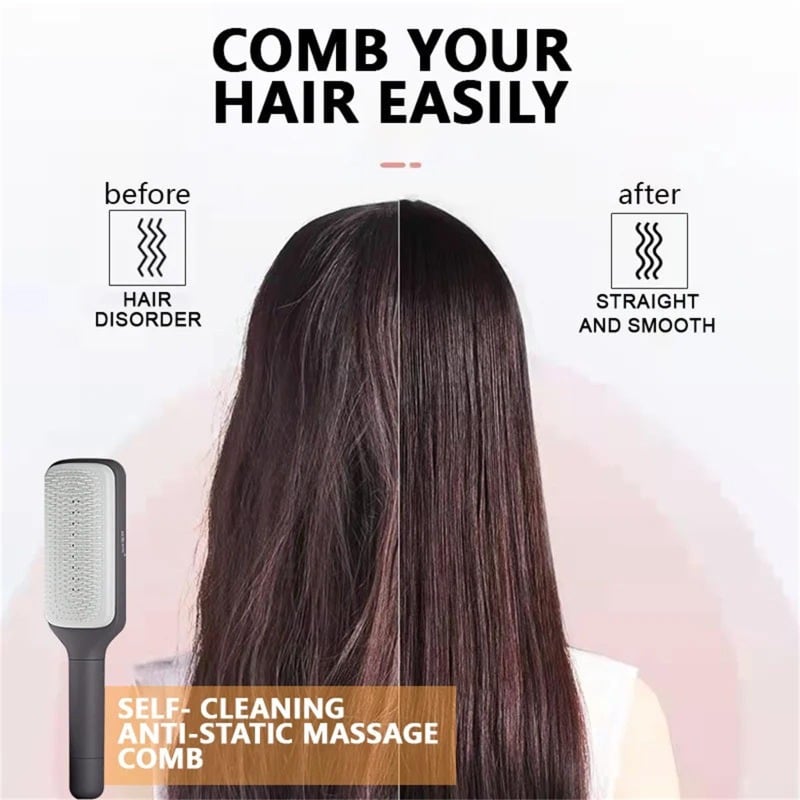 CleanBrush™ – Roterende zelfreinigende haarborstel | 1+1 GRATIS