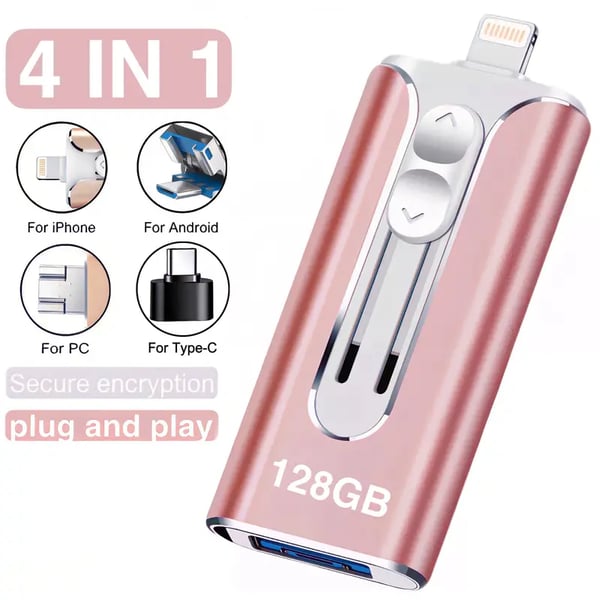 32~256 GB Micro USB + 8-pins + USB 3.0 4-in-1 handige computer-U-schijf | 50% KORTING