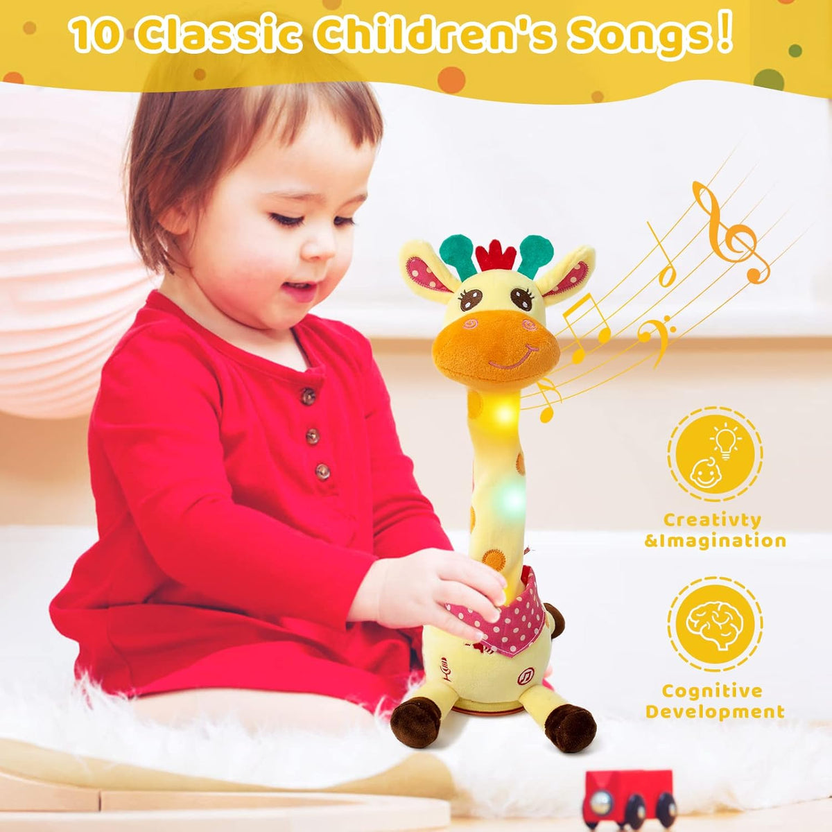 GroovyGiraffe™ – Knuffel Met Muziekplezier | 50% KORTING