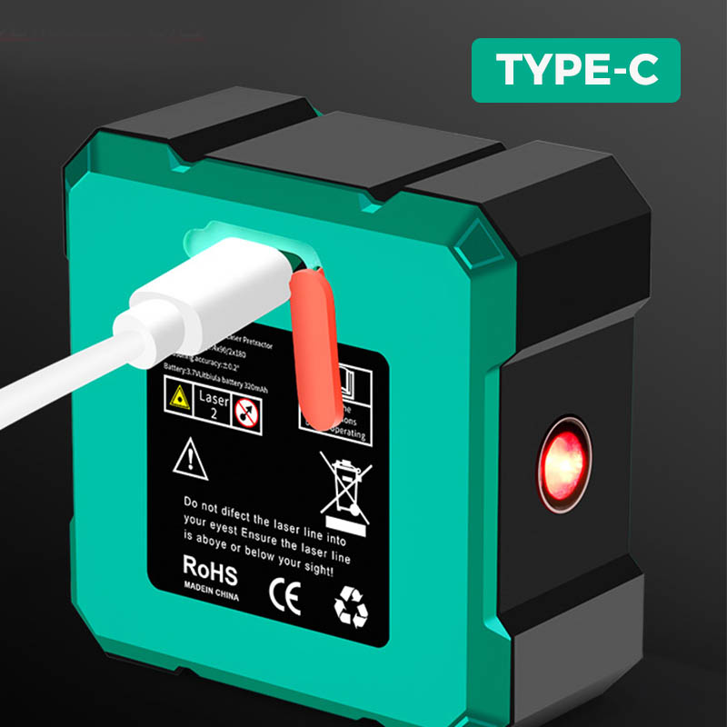 Laserpro – 4-Zijdige Magnetische Digitale Hoekmeter met Laser (optie) | 50% KORTING