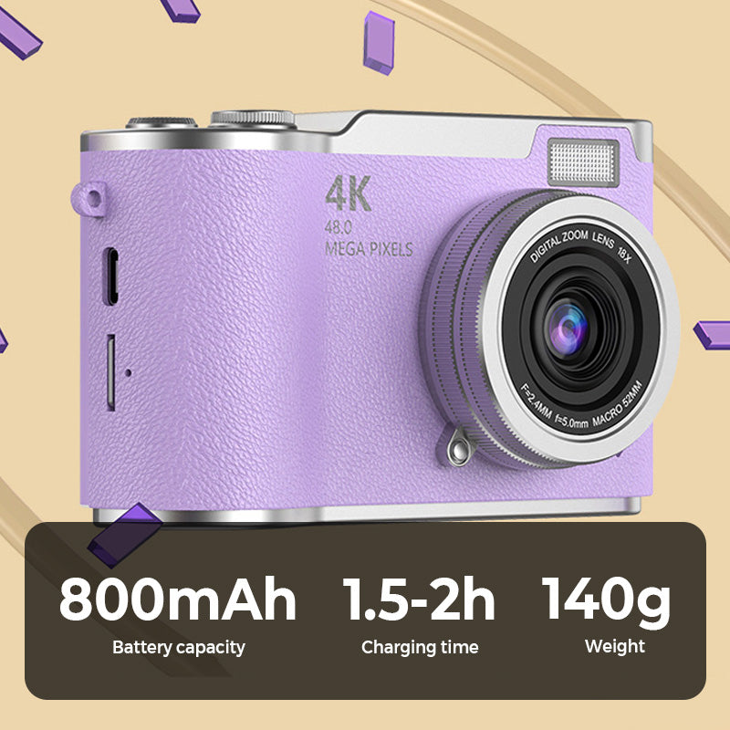 VisionFlip – 4K HD digitale camera met draaibaar scherm | 50% KORTING