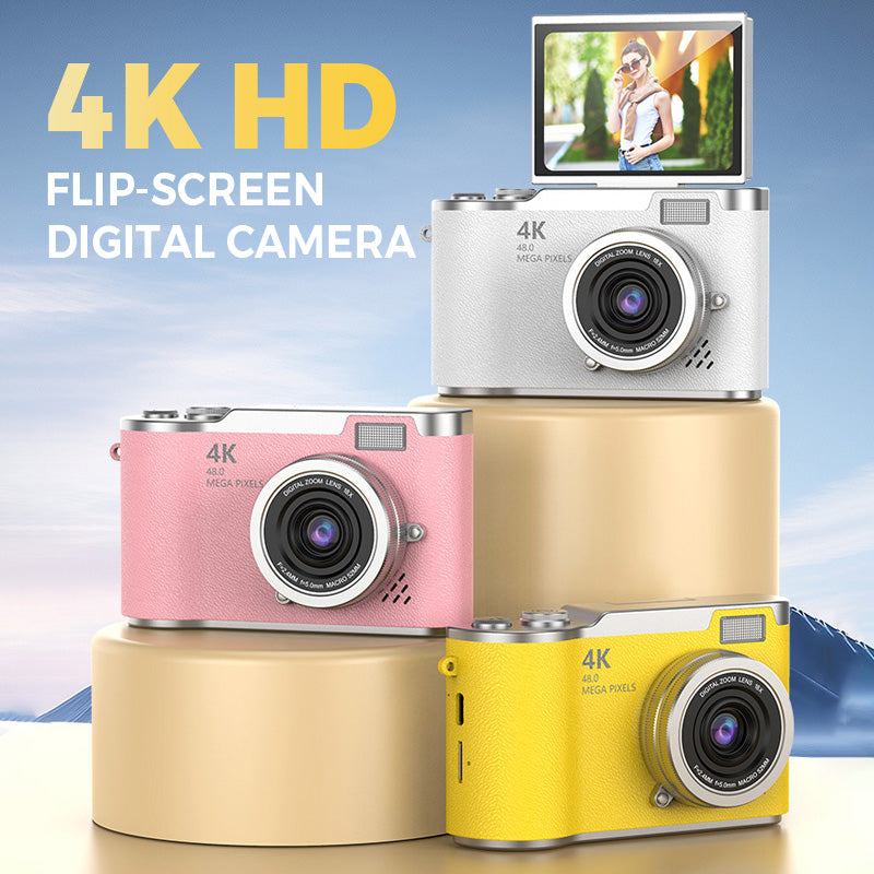 VisionFlip – 4K HD digitale camera met draaibaar scherm | 50% KORTING
