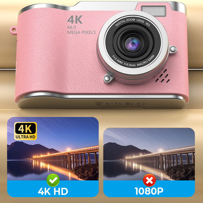 VisionFlip – 4K HD digitale camera met draaibaar scherm | 50% KORTING