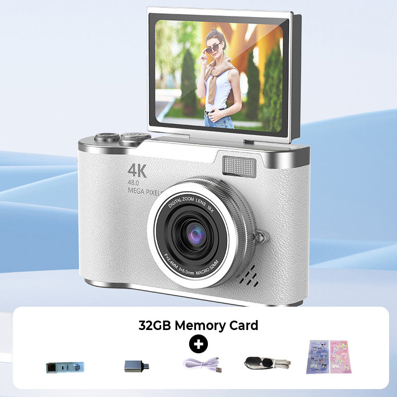 VisionFlip – 4K HD digitale camera met draaibaar scherm | 50% KORTING