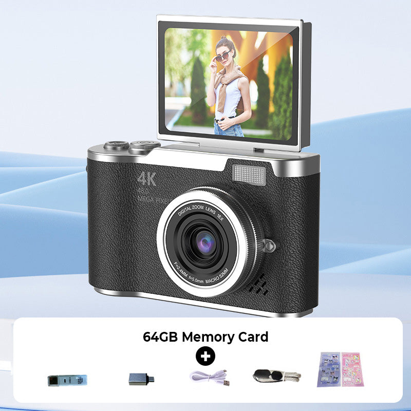 VisionFlip – 4K HD digitale camera met draaibaar scherm | 50% KORTING