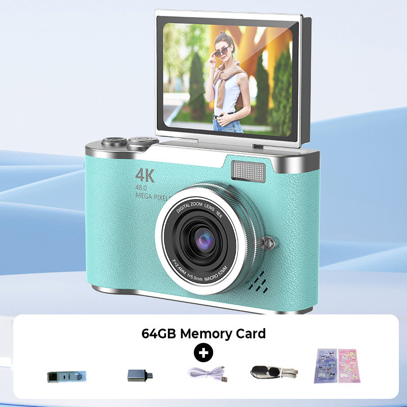 VisionFlip – 4K HD digitale camera met draaibaar scherm | 50% KORTING