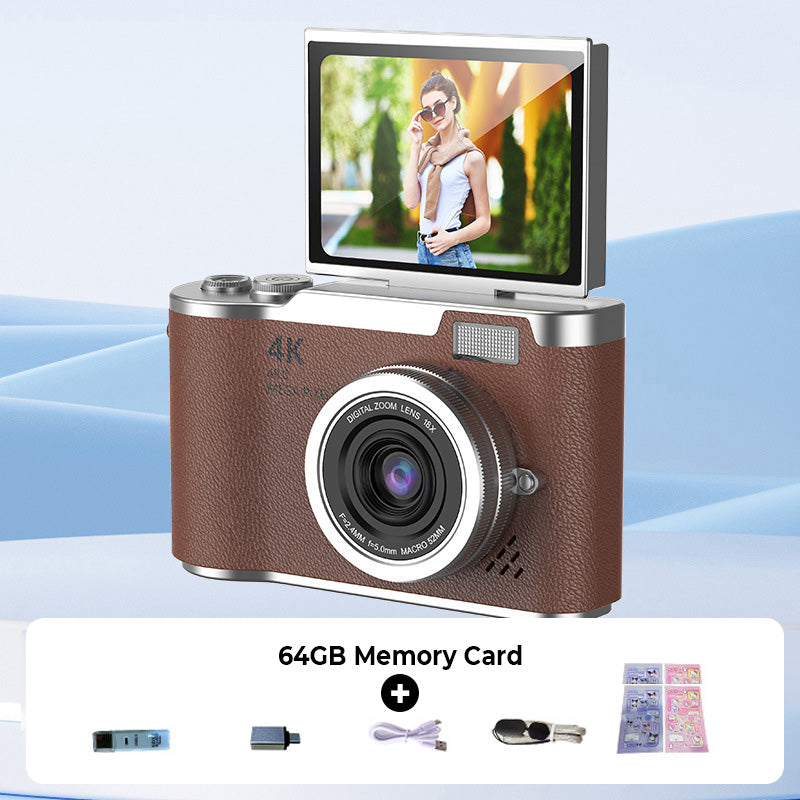 VisionFlip – 4K HD digitale camera met draaibaar scherm | 50% KORTING