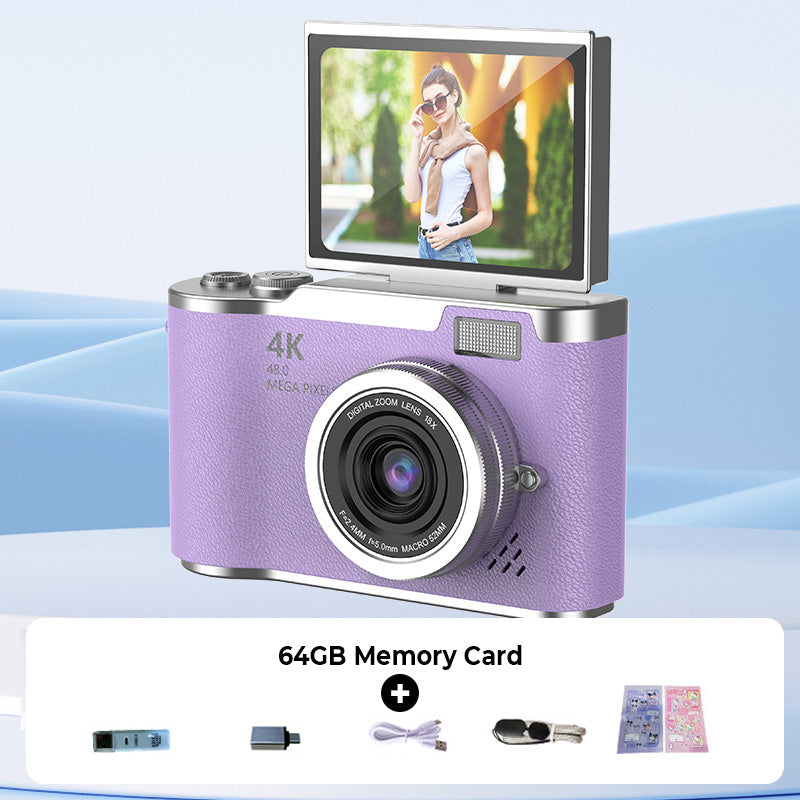 VisionFlip – 4K HD digitale camera met draaibaar scherm | 50% KORTING
