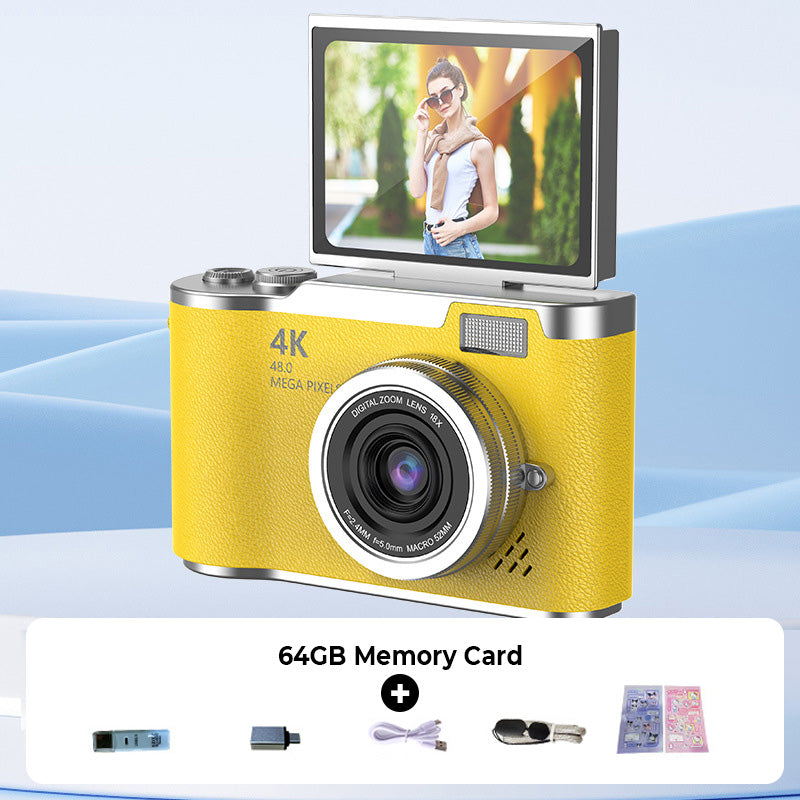 VisionFlip – 4K HD digitale camera met draaibaar scherm | 50% KORTING
