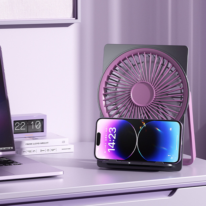 Ultradunne, oplaadbare miniventilator met USB-poort