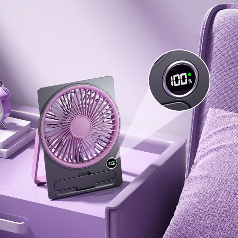Ultradunne, oplaadbare miniventilator met USB-poort