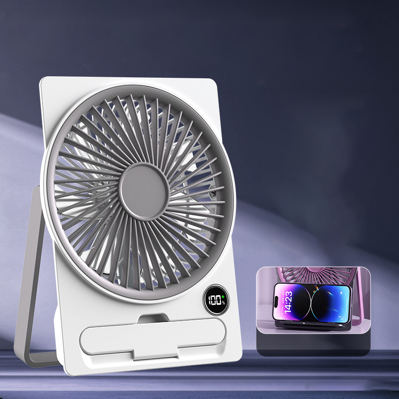 Ultradunne, oplaadbare miniventilator met USB-poort