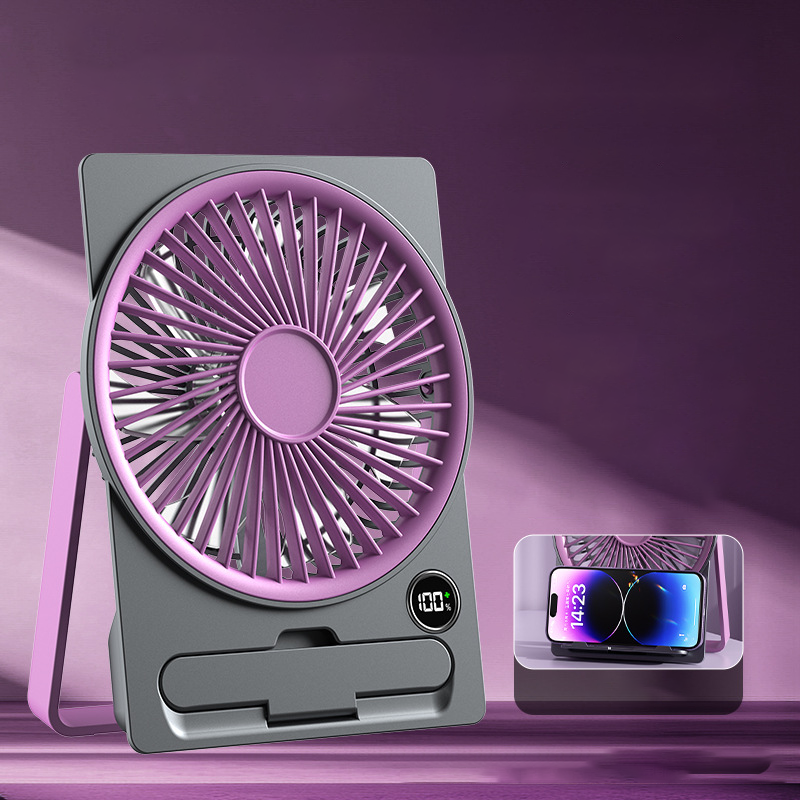 Ultradunne, oplaadbare miniventilator met USB-poort