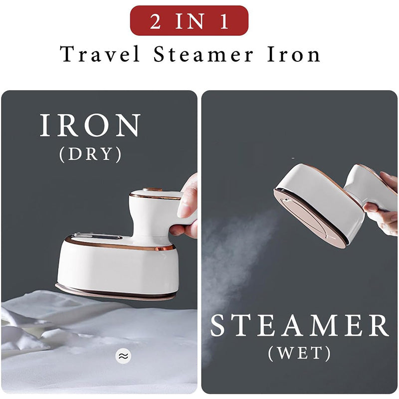 TravelEase – Draagbare mini-stoomstrijkijzer | 50% KORTING