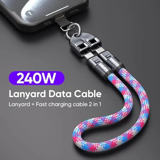 ChargeLanyard – 2-in-1 snellaad- en datakabel | 1+1 GRATIS