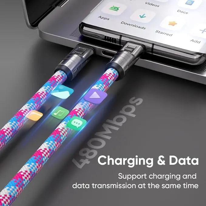 ChargeLanyard – 2-in-1 snellaad- en datakabel | 1+1 GRATIS