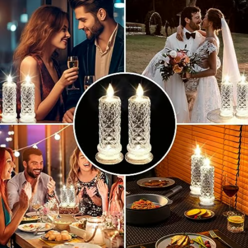 LumiFlame – Romantische LED vlamloze kaars | Set van 4