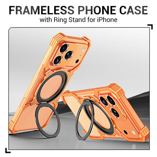 Techmate – Frameloze telefoonhoes met ringstandaard