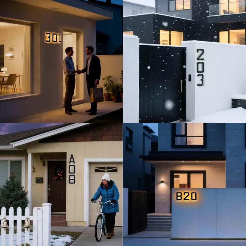 LightHome – LED-huisnummer, waterdicht voor buiten | 1+1 GRATIS