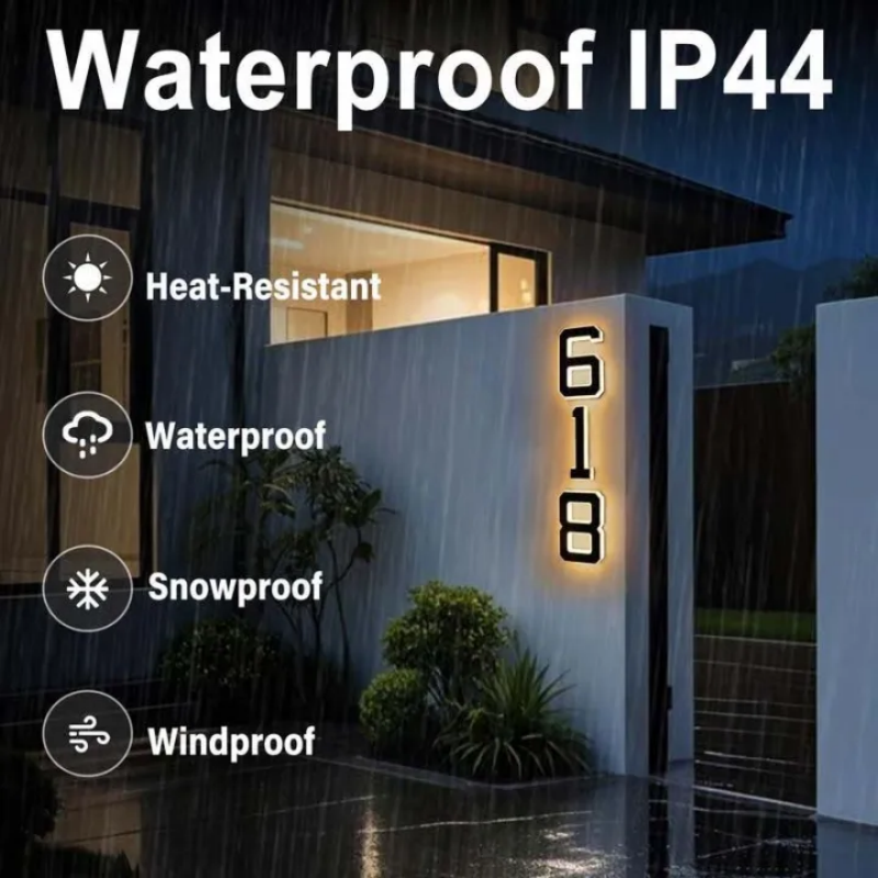 LightHome – LED-huisnummer, waterdicht voor buiten | 1+1 GRATIS