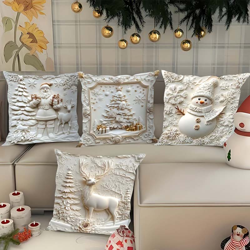 NordForm – Elegante kerstkussenslopen | Set van 4