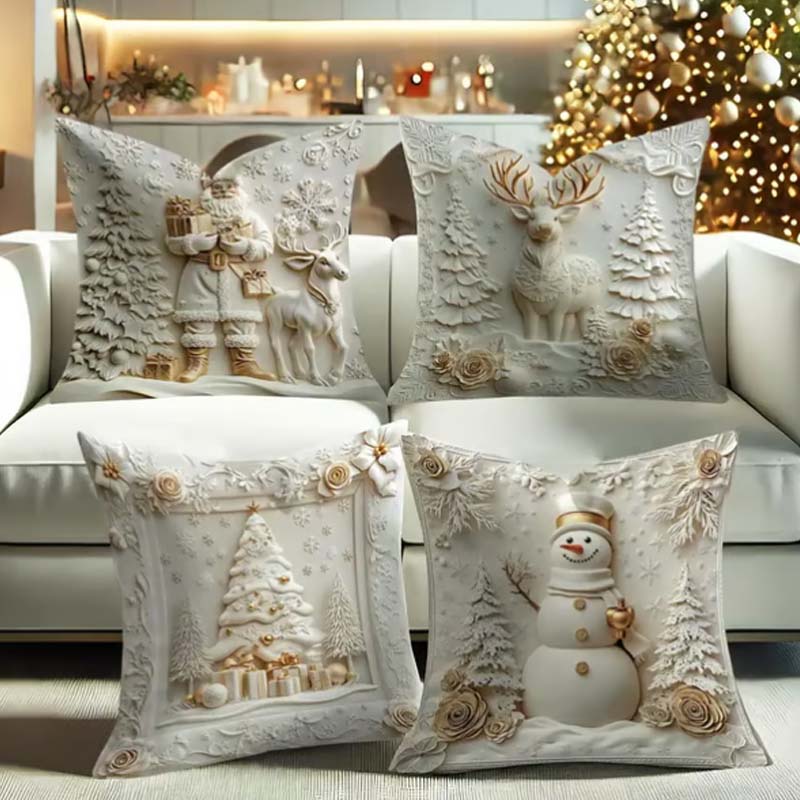 NordForm – Elegante kerstkussenslopen | Set van 4
