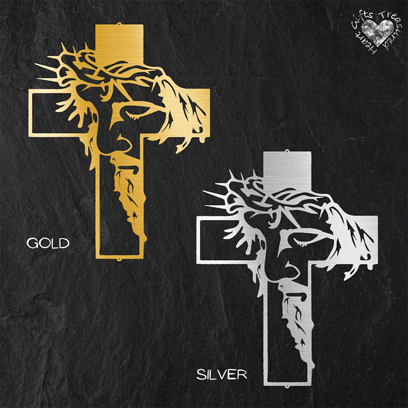 FaithCraft – Metalen wanddecoratie met Jezuskruis | 1+1 GRATIS