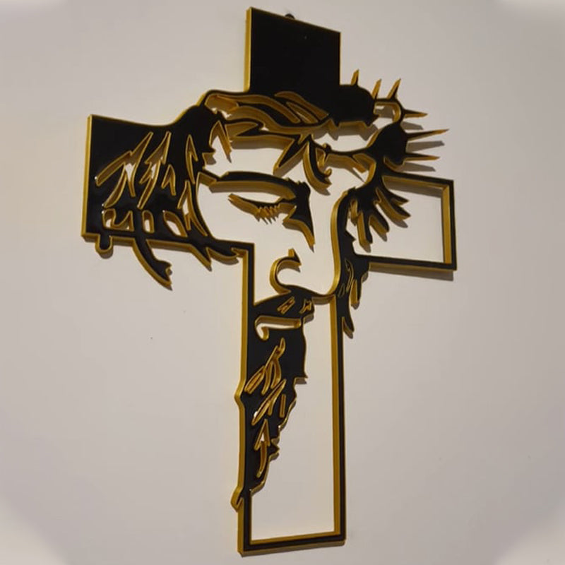 FaithCraft – Metalen wanddecoratie met Jezuskruis | 1+1 GRATIS