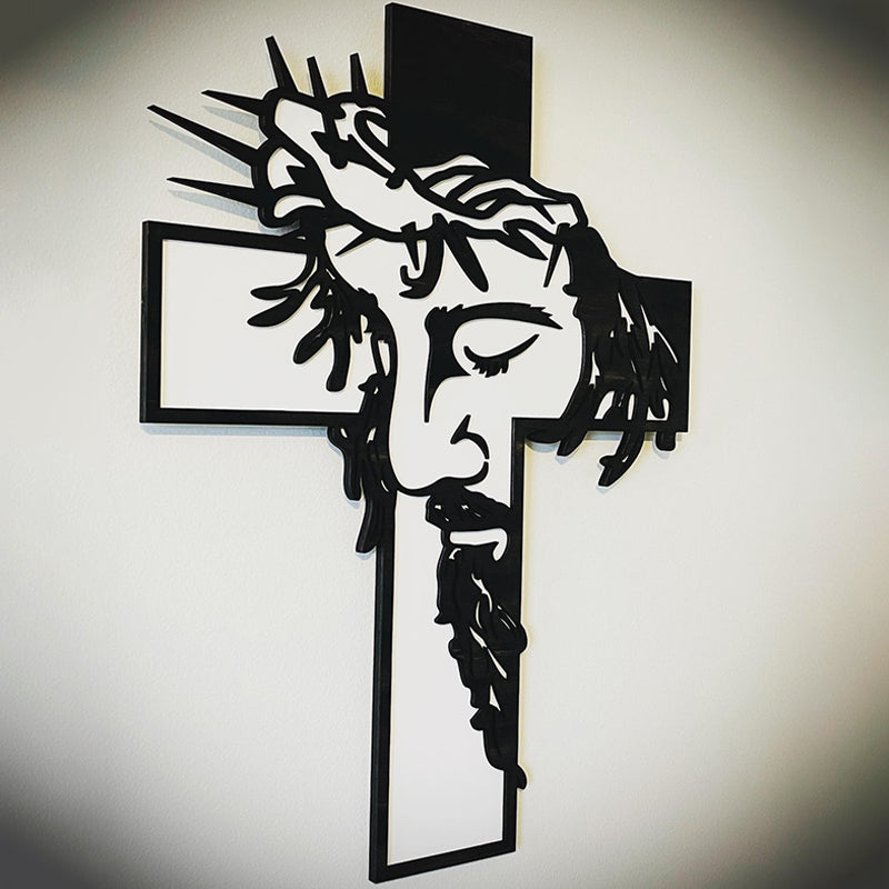 FaithCraft – Metalen wanddecoratie met Jezuskruis | 1+1 GRATIS