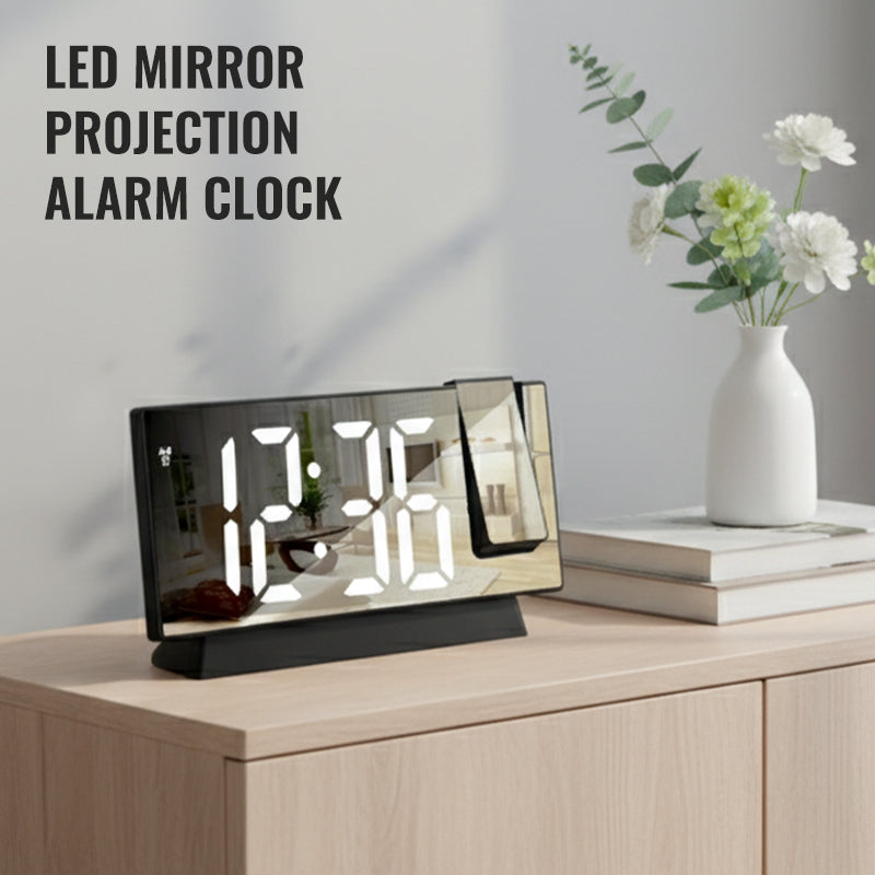 LumoTime – LED-spiegelprojectiewekker | 50% KORTING