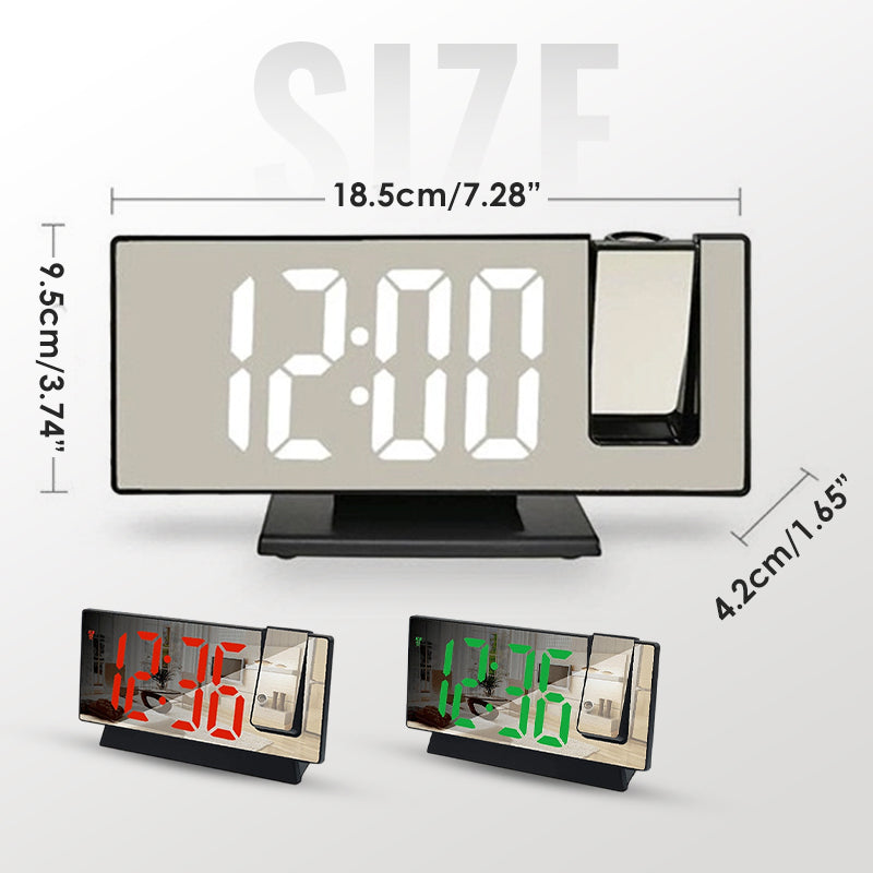 LumoTime – LED-spiegelprojectiewekker | 50% KORTING