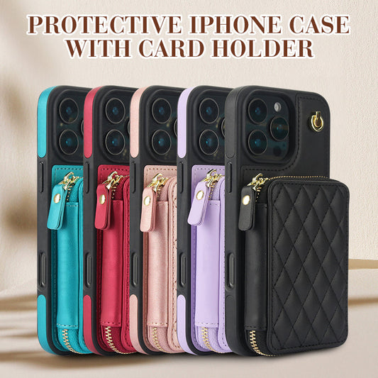 LuxeCarry – Crossbody portemonneehoesje voor iPhone | 50% KORTING