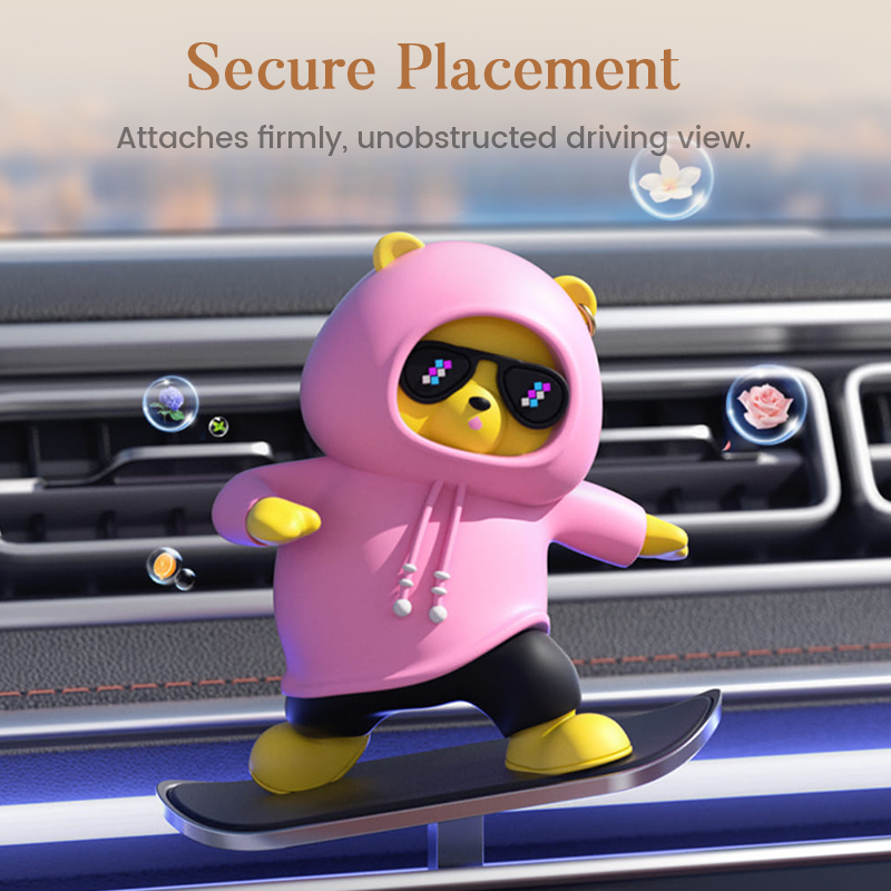 SkateBear – Grappig skateboardbeertje als auto-ornament | 1+1 GRATIS