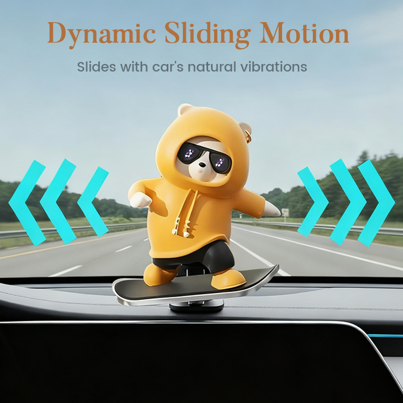 SkateBear – Grappig skateboardbeertje als auto-ornament | 1+1 GRATIS