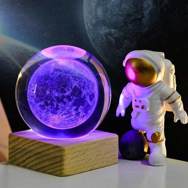 GalaxyGlow – 3D Kristallen Bol Nachtlamp & Decoratieve Lamp | 50% KORTING