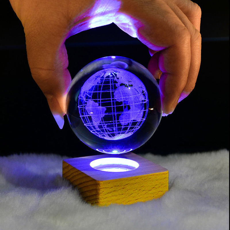 GalaxyGlow – 3D Kristallen Bol Nachtlamp & Decoratieve Lamp | 50% KORTING