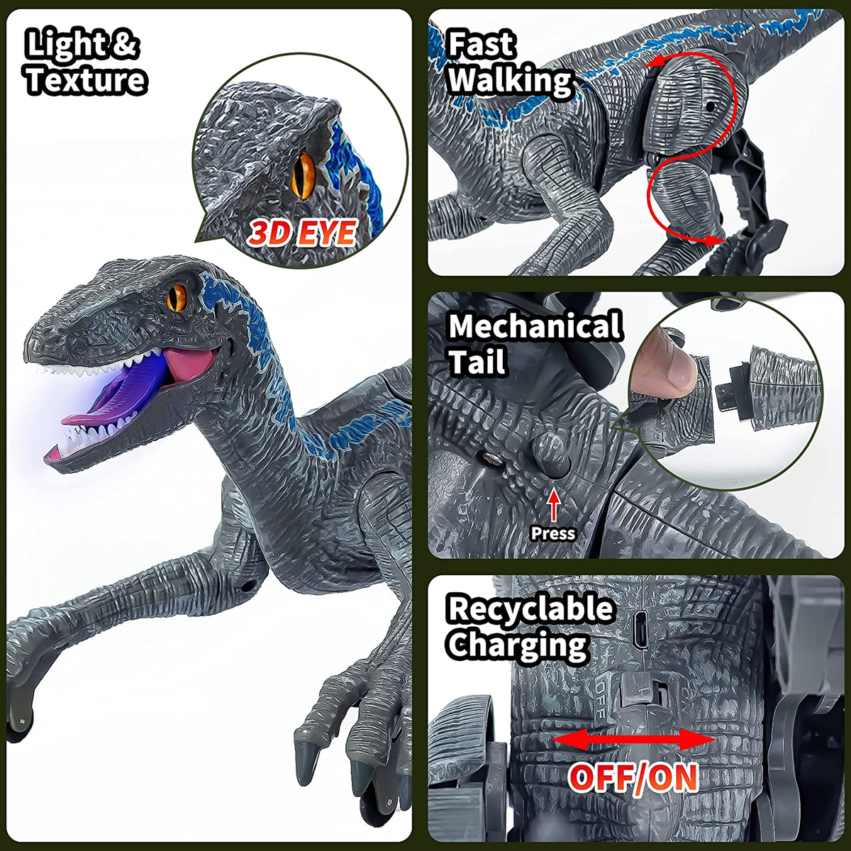 DinoRex – Realistische op afstand bestuurbare dinosaurus | 50% KORTING