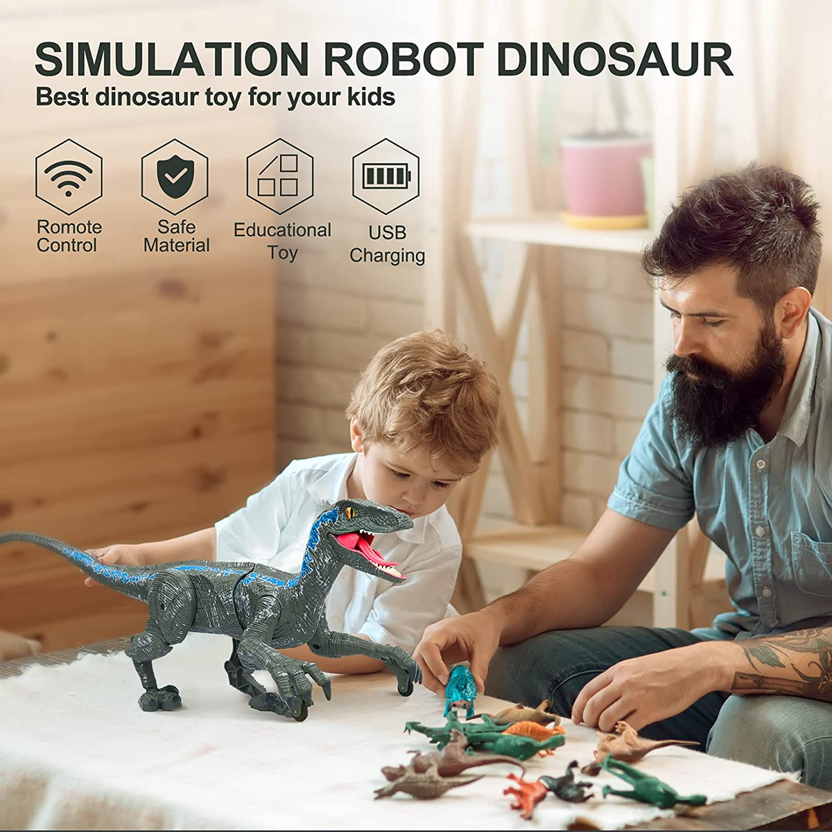 DinoRex – Realistische op afstand bestuurbare dinosaurus | 50% KORTING